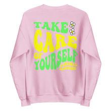 Load image into Gallery viewer, SECRET Take Care P2 Crewneck (Baby Pink)