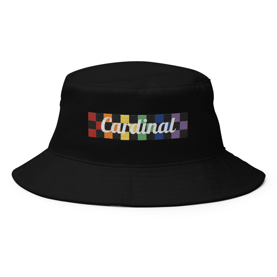 SECRET Checkered Pride Bucket Hat (Black)